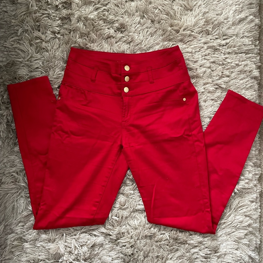 Refuge red skinny jeans